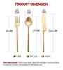 Gold Stainless Steel Cutlery Set Of 3
