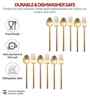 Gold Stainless Steel Spoons & Forks Cutlery Set Of 12