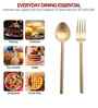 Gold Stainless Steel Spoons & Forks Cutlery Set Of 12