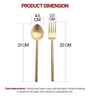 Gold Stainless Steel Spoons & Forks Cutlery Set Of 12