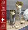 Gold Stainless Steel Spoons Set Of 12