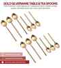 Gold Stainless Steel Spoons Set Of 12