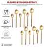 Gold Stainless Steel Spoons Set Of 12