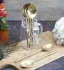 Gold Stainless Steel Table Spoons Set Of 6