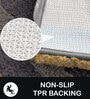 Gold and Grey Stripe Microfibre 30x18 Inches AntiSkid Bath Mat