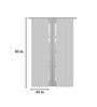 Gold Striped Polyester 7 Ft Sheer Eyelet Door Curtain