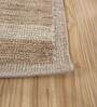Gold Stripes Wool 8 ft x 10 ft Hand Knotted Carpet