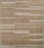 Gold Stripes Wool 9 ft x 12 ft Hand Knotted Carpet