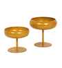 Gold Table Round Uri With Stand Set of 2