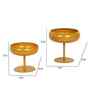 Gold Table Round Uri With Stand Set of 2