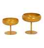 Gold Table Round Uri With Stand Set of 2