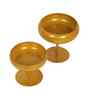 Gold Table Round Uri With Stand Set of 2