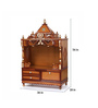 Wood Teak Wood Floor Rested Mandir Without Door
