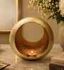 Gold Texture Metal Conical Tealight Holder(Iron, Hammered Gold)