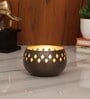 Gold Textured Etching Tealight Holder