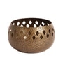 Gold Textured Etching Tealight Holder