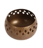 Gold Textured Etching Tealight Holder