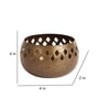 Gold Textured Etching Tealight Holder
