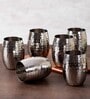 Gold Tone 750ml Silver (Set of 6) Steel Everyday Glass