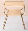 Valencia Natural Cane End Tables in Gold Color