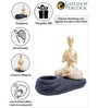 Gold-Toned & Black Meditating Figurine Showpiece Cum Candle Holder