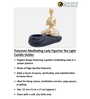 Gold-Toned & Black Meditating Figurine Showpiece Cum Candle Holder