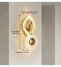 Gold-Toned Textured Acrylic Contemporary Wall Lamp