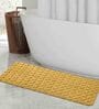 Gold Geometric Cotton 17x39 Inches AntiSkid Bath Mat