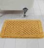 Gold Geometric Microfibre 19x27 Inches AntiSkid Bath Mat