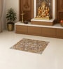 Gold Traditional Polyester 24x24 Inches Skid-Resistant Backing Prayer Mats (Pack of 1)