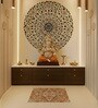 Gold Traditional Polyester 24x24 Inches Skid-Resistant Backing Prayer Mats (Pack of 1)