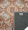 Gold Traditional Polyester 24x24 Inches Skid-Resistant Backing Prayer Mats (Pack of 1)