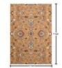 Gold Traditional Wool 5 ft x 7 ft Hand Tufted Carpet