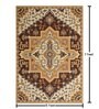 Gold Traditional Wool 5 ft x 7 ft Hand Tufted Carpet