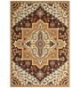 Gold Traditional Wool 5 ft x 7 ft Hand Tufted Carpet