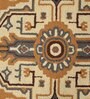 Gold Traditional Wool 5 ft x 7 ft Hand Tufted Carpet