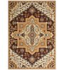 Gold Traditional Wool 6 ft x 9 ft Hand Tufted Carpet