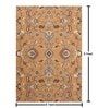 Gold Traditional Wool 6 ft x 9 ft Hand Tufted Carpet