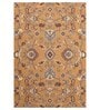Gold Traditional Wool 6 ft x 9 ft Hand Tufted Carpet