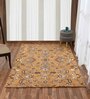 Gold Traditional Wool 6 ft x 9 ft Hand Tufted Carpet