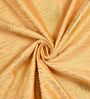 Gold Velvet Abstract 5 Foot Ring Top Window Curtains Set Of 2