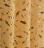 Gold Velvet Feather 7Ft Ring Top Door Curtain Pack of 1