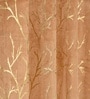 Gold Velvet Tree Branch  7 Foot Ring Top Door Curtain