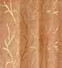 Gold Velvet Tree Branch  9 Foot Ring Top Door Curtain
