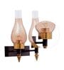 Klimt Black and Gold Metal and Glass Wall Sconces