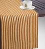Stripped (18x13) Yellow Polyester (Set of 7) Table Linen Set