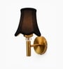 Gold Wall Light with Black Cotton Shade for Modern Bedroom Decor