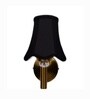 Gold Wall Light with Black Cotton Shade for Modern Bedroom Decor