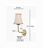 Gold Wall Mounted Lamp with Beige Jute Shade, Hallway & Home Interiors