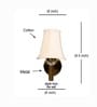 Gold Wall Mounted Lamp with Off-White Cotton Shade & Bedroom
